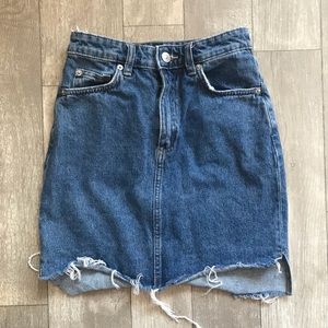 H&M High Waisted Denim Skirt